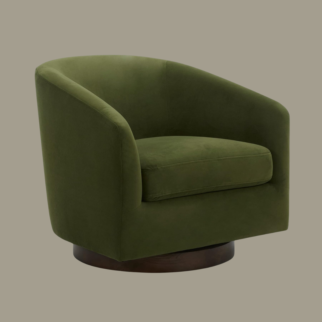 Swivel Accent Chair- Forest Green