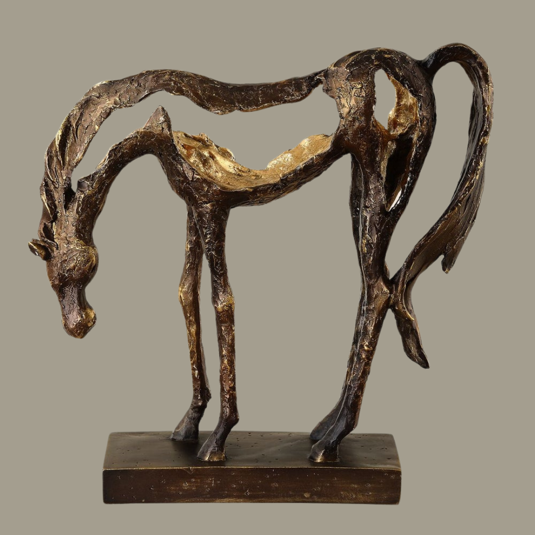 Openly Grazing Horse Sculpture