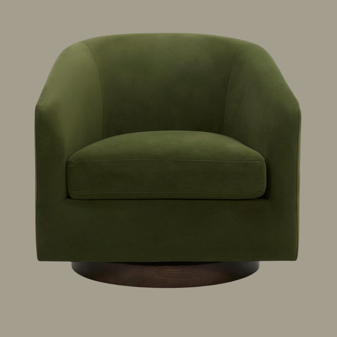 Swivel Accent Chair- Forest Green