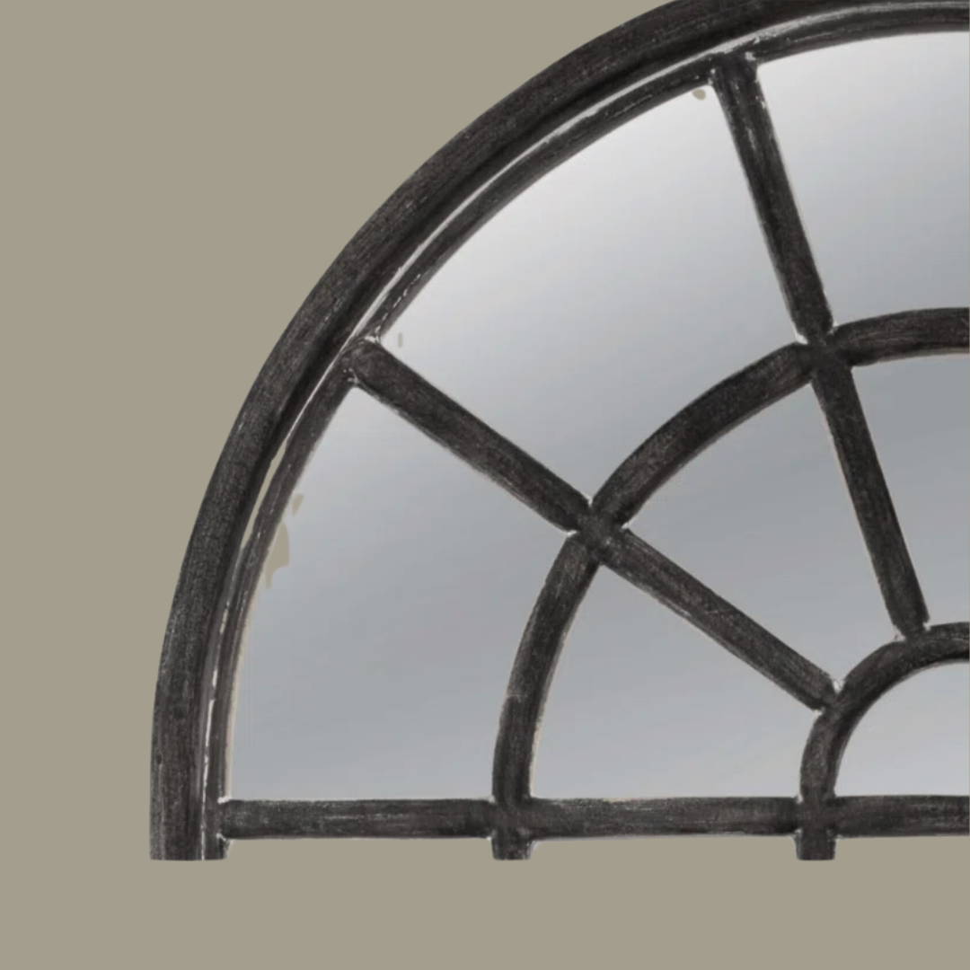 Wooden Arched Full Length Mirror