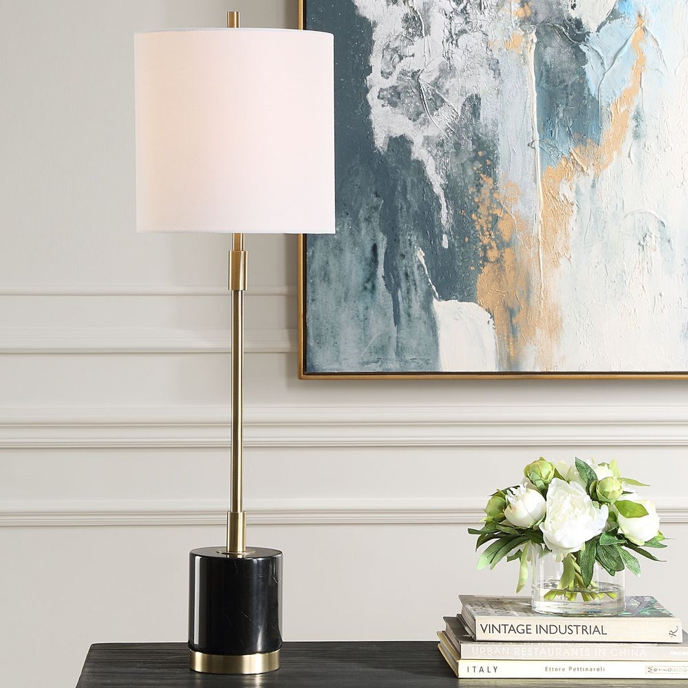 Buffet Lamp- Black & Brass