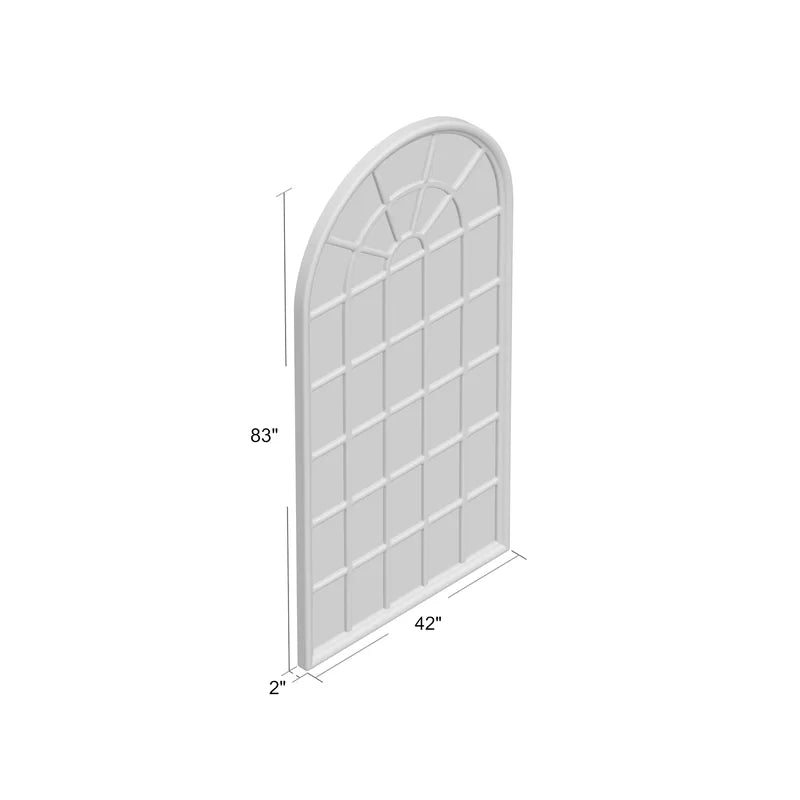 Wooden Arched Full Length Mirror